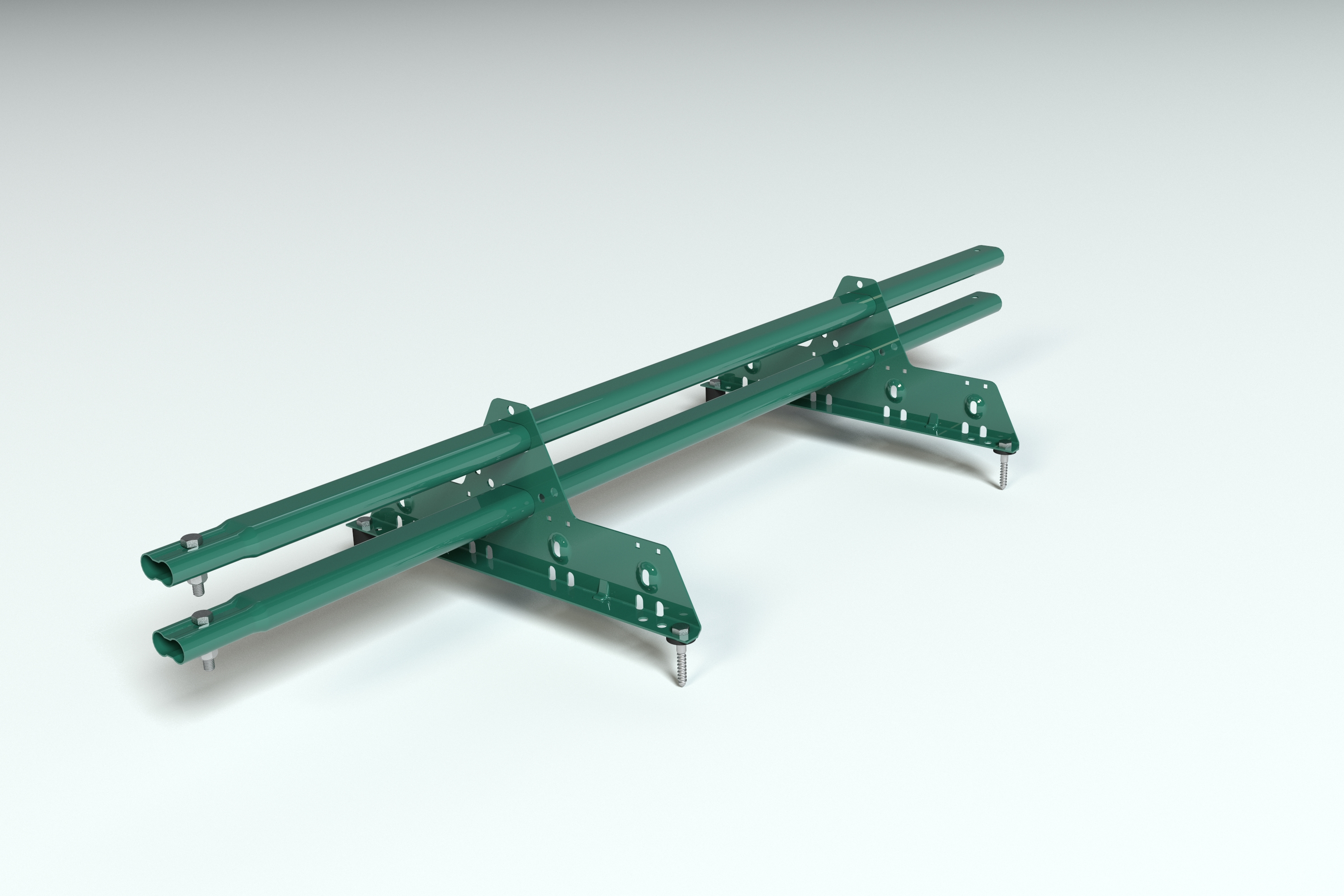 Снегозадержатель УСИЛЕННЫЙ оцинкованный овальный Roofsystems ПРЕСТИЖ НЕКСТ 45х25 RAL 6005 зеленый, 1.5 м