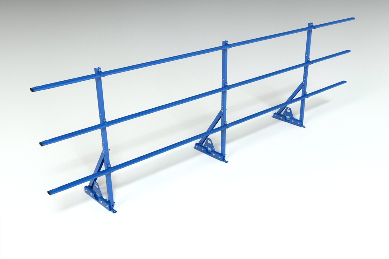 Ограждение для фальцевой кровли Roofsystems ЭЛИТ НЕКСТ фальц H-900 мм RAL 5005 синий, 3 м